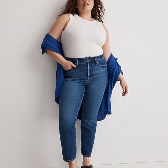Madewell Denim - Madewell Plus Curvy Stovepipe Jeans In Auraria Wash Size 24